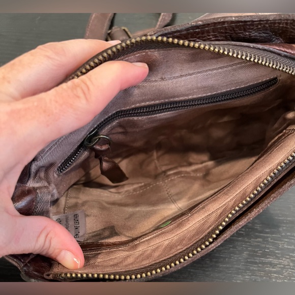 NWT Bed Stu Buffy Small Women’s Leather Crossbody Purse Teak Dip Dye - Picture 15 of 16